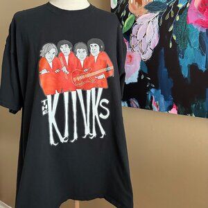 The Kinks Graphic Band Tee Vintage-Inspired Rock T-Shirt Unisex Size XL